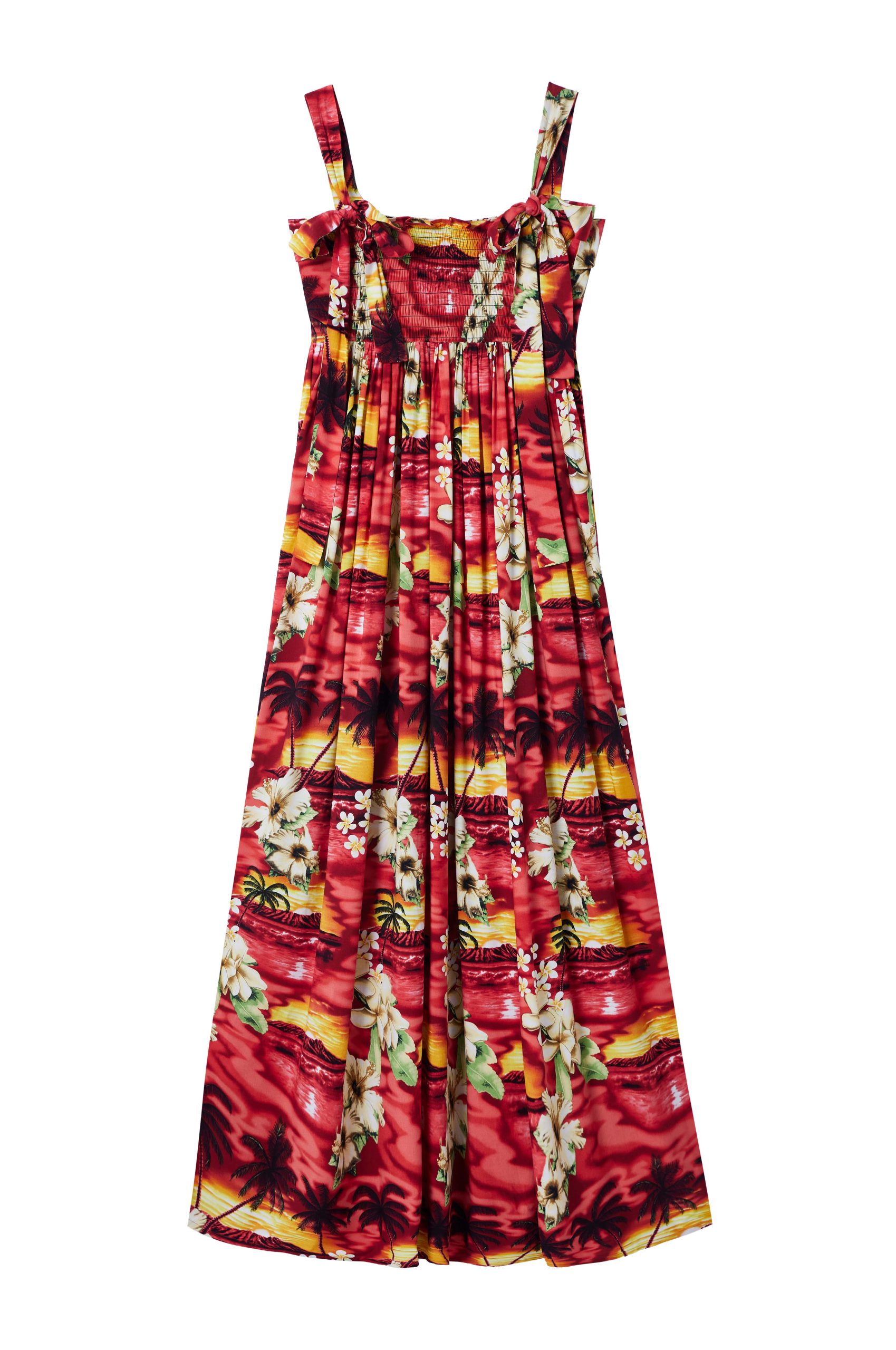 Pixie-shoulder maxi babydoll dress