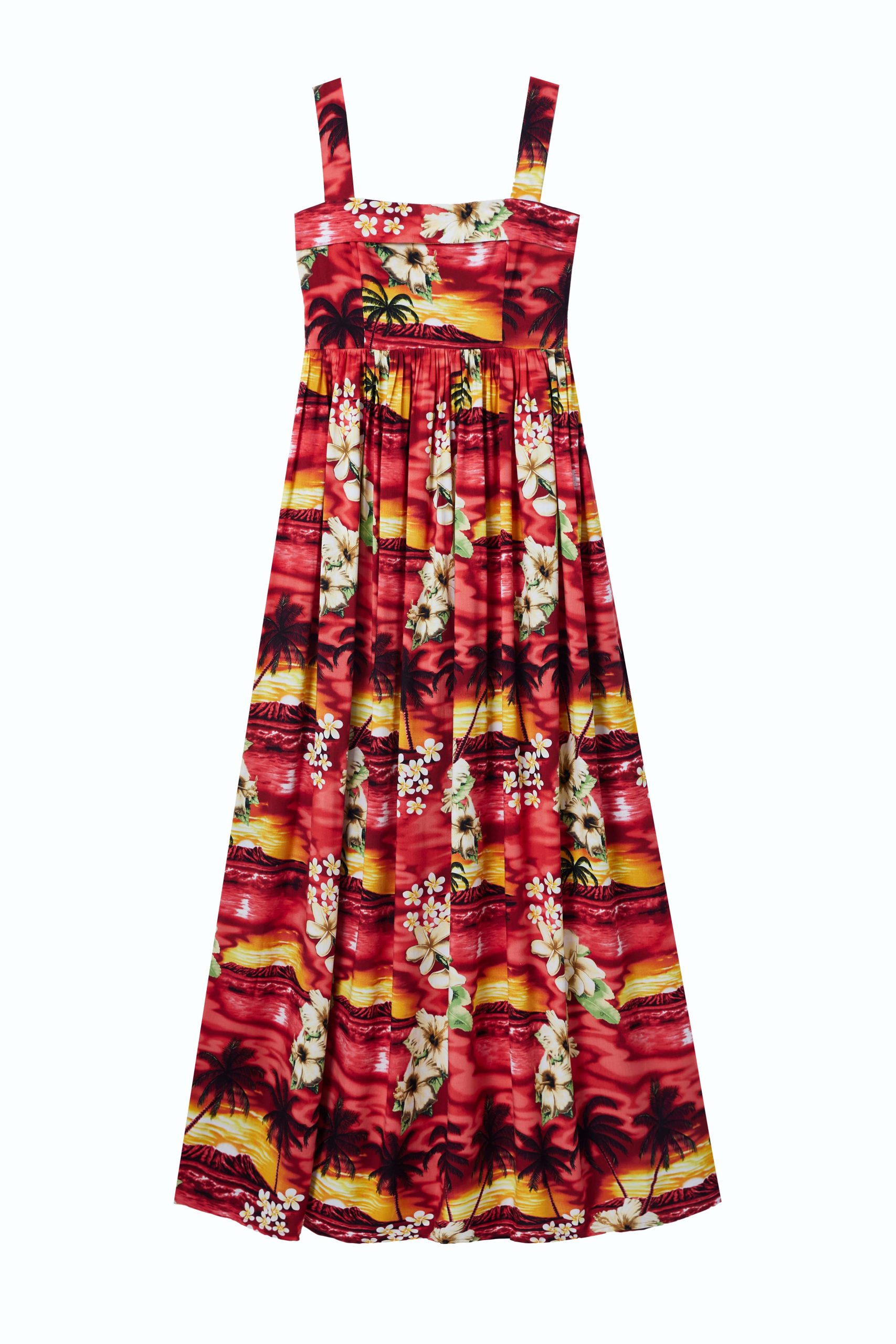 Pixie-shoulder maxi babydoll dress